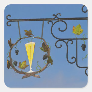 Sticker Carré Signe en fer forgé illustrant le thème