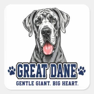 Sticker Carré 🐾 Signe pour les amoureux du Grand Danois 🐾