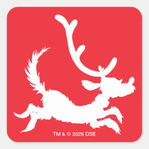 Sticker Carré Silhouette de Max le renne