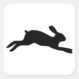 Sticker Carré Silhouette du lapin