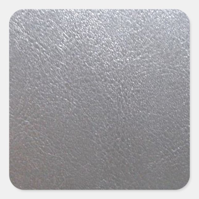 Sticker Carré SILVER Grey Sparkle : Leather Look Finish (Devant)