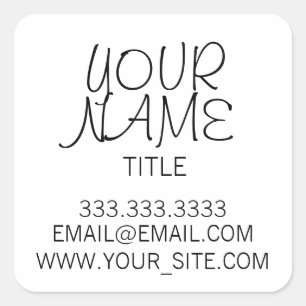 Sticker Carré Simple à main libre