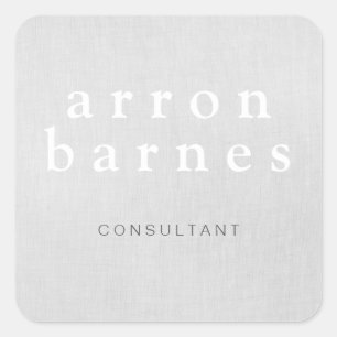 Sticker Carré Simple Gris Clair Moderne Concepteur Minimaliste