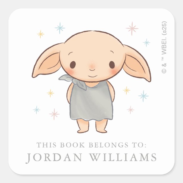 Sticker Carré Simple Harry Potter - Dobby Baby Shower (Devant)