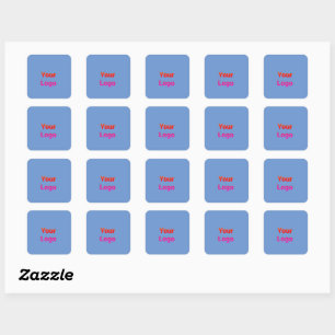 Sticker Carré Simple logo personnalisé minimal élégant ici entre