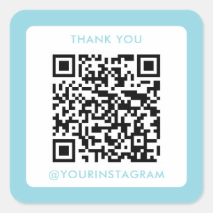 Sticker Carré simple médias sociaux modernes merci code qr
