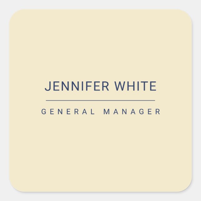 Sticker Carré Simple minimaliste élégant moderne (Devant)