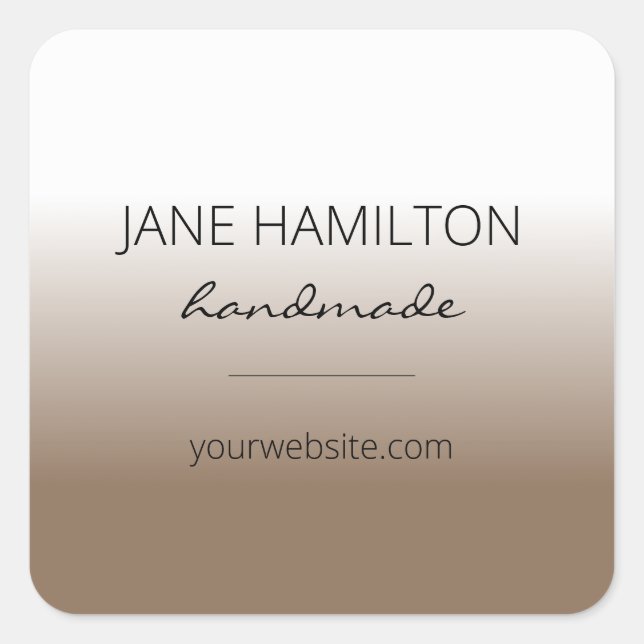 Sticker Carré Simple minimaliste moderne (Devant)