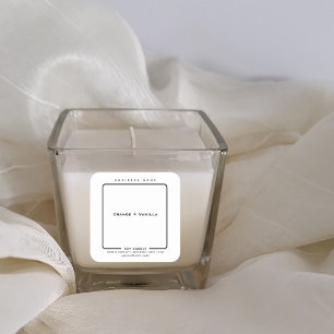 Sticker Carré Simple minimaliste noir blanc chandelle moderne