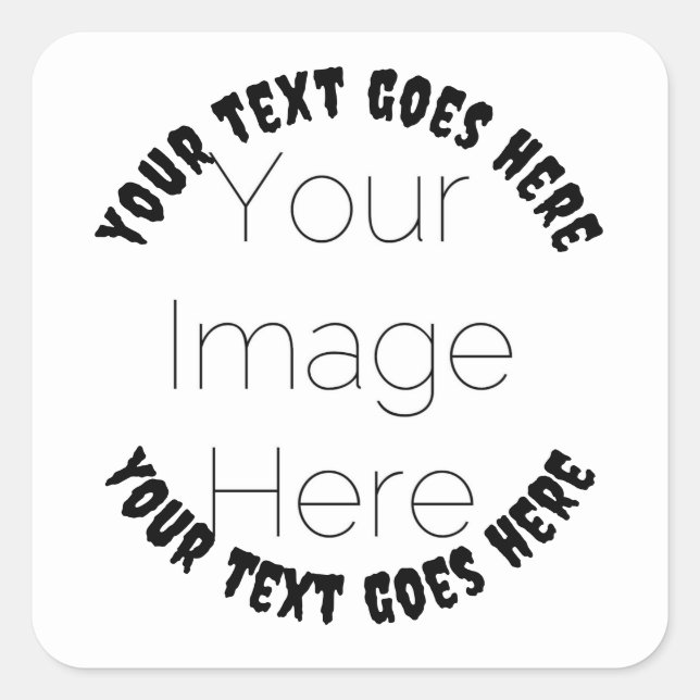 Sticker Carré simple photo personnalisé Halloween personnalisé (Devant)