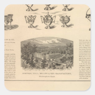 Sticker Carré Simpson, Hall, Miller et Company de Traveler's