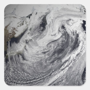 Sticker Carré Simulation de nuage d'une seule journée