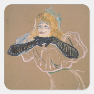 Sticker Carré Singi de Henri De Toulouse-Lautrec   Yvette