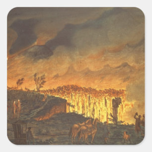 Sticker Carré Sir William Hamilton montrant Ferdinand IV