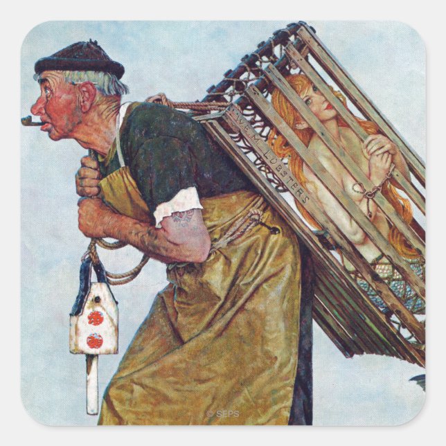 Sticker Carré Sirène (Devant)