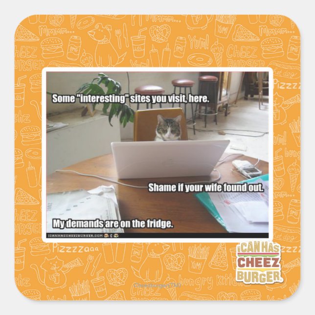 Sticker Carré Sites intéressants (Devant)