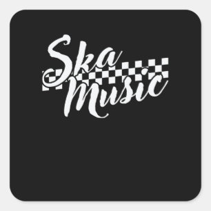 Sticker Carré Ska Music Swing Jazz Musikstil