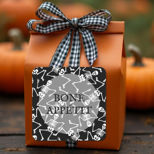 Sticker Carré Skeletons BONE APPÉTIT
