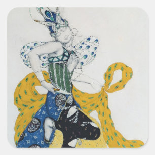Sticker Carré Sketch for the ballet 'La Peri', par Paul Dukas