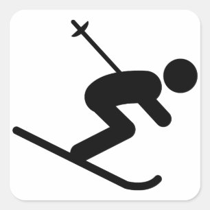 Sticker Carré Ski