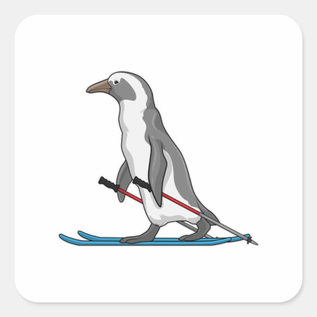Sticker Carré Ski de Penguin (Devant)