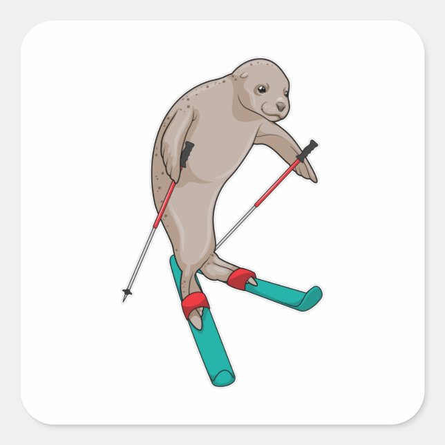 Sticker Carré Ski de Seal (Devant)