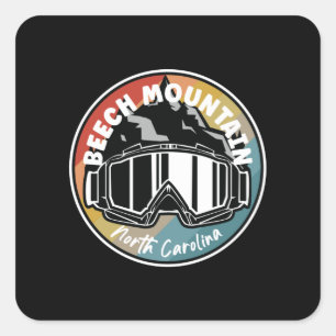 Sticker Carré Ski En Beech Mountain Caroline Du Nord