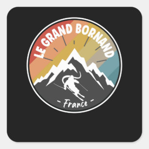 Sticker Carré Ski En France Le Grand Bornand