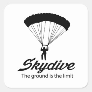 Sticker Carré Skydive la terre est la limite