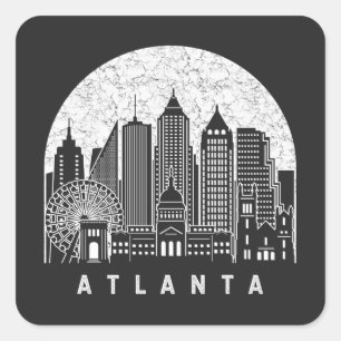 Sticker Carré Skyline Atlanta Georgia