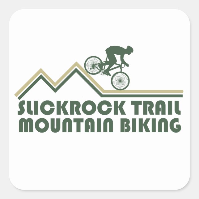 Sticker Carré slickrock mtb mountain bike (Devant)