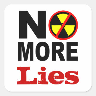 Sticker Carré Slogan Anti-Nucléaire Personnalisé