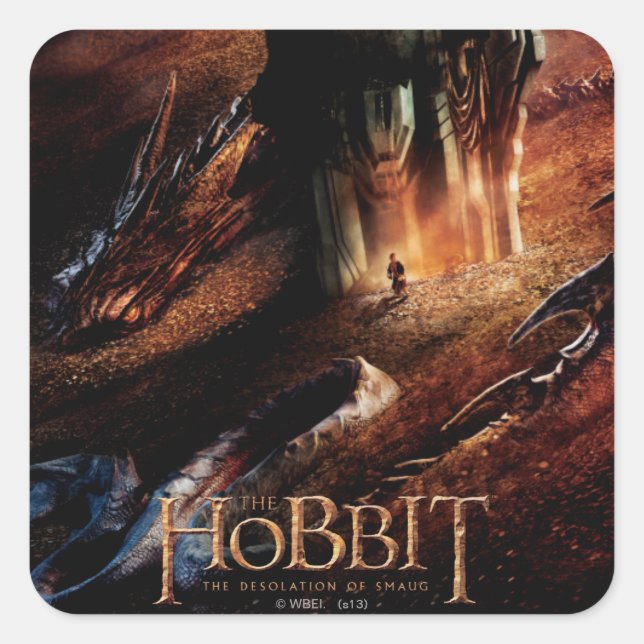 Sticker Carré SMAUG™ Encercle BILBO BAGGINS™ (Devant)