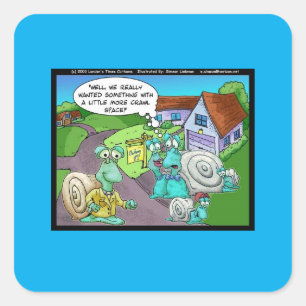 Sticker Carré Snail Ventes Immobilières Drôle Cadeaux et Objets 