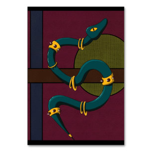 Sticker Carré Snake Table Number