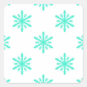 Sticker Carré Snowflake d'hiver