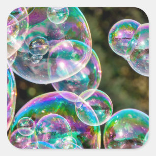 Sticker Carré Soap bubbles