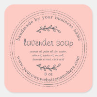Soap Rustique Lavande Faite À La Main Rose
