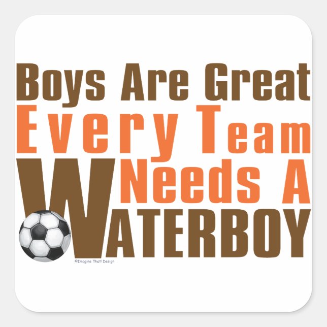 Sticker Carré Soccer Waterboy (Devant)