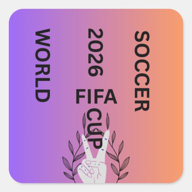 STICKER CARRÉ SOCCER WORLD CUP 2026 (Devant)