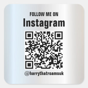 Sticker Carré Social Media Decal, qr code To Your Instagram,