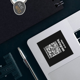 Sticker Carré Social Media Decal, qr code To Your Instagram,