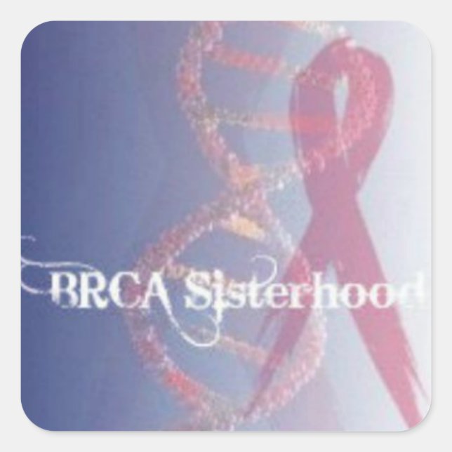 Sticker Carré SOEUR BRCA SISTERHOOD joint petite enveloppe, auto (Devant)