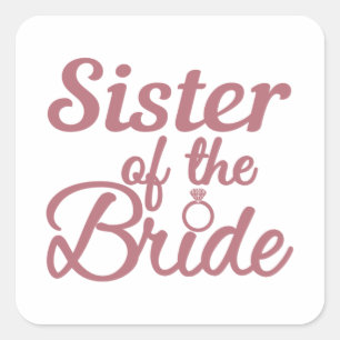 Sticker Carré Sœur de la mariée tenue de famille assortie pour m