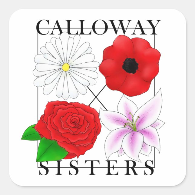 Sticker Carré Soeurs Calloway (Devant)