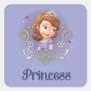 Sticker Carré Sofia : Correctement Princesse