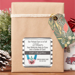 Sticker Carré soins de santé plantes en floraison orientation so