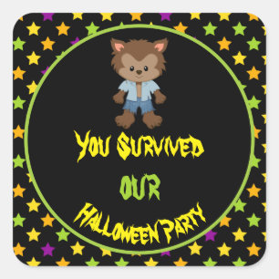 Sticker Carré Soirée costumée pour l'Halloween