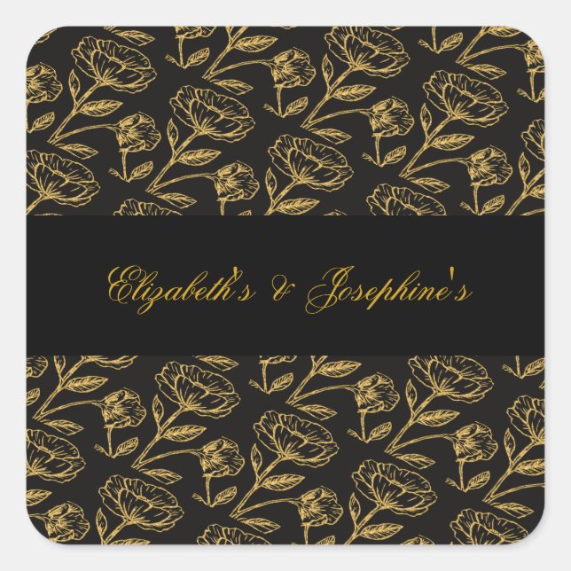 Sticker Carré Soiree double élégant (Devant)