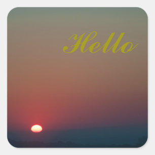 Sticker Carré Soleil foncé